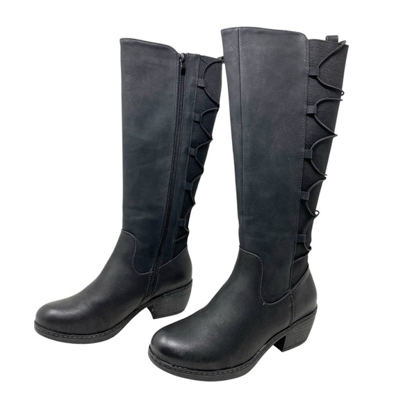 Patrizia by Spring Step Black Fleece Lined Knee High Muggia Boots - Picture 3 of 16